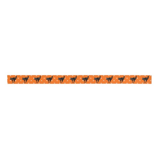Halloween Scaredy Cat Grosgrain Lint (Voorkant)