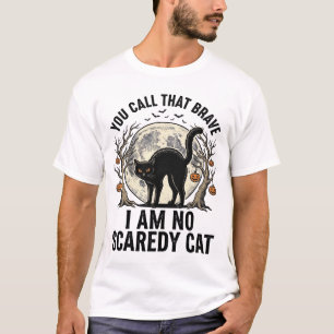 Halloween Scaredy Cat Vintage Gravure Shirt Desi