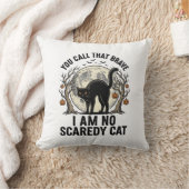 Halloween Scaredy Cat Vintage Gravure Shirt Desi Kussen (Deken)