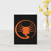 Halloween Scary Alien Facehugger Horror Pompoen La Kaart (Gele Bloem)