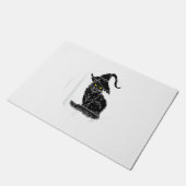  Halloween Scary Black Cat Witch Pet Moon W Deurmat (Schuin)