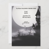 Halloween Scary Black Party Aanpassen Kaart (Voorkant)