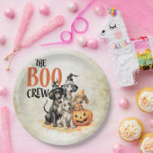 Halloween Scary Boo Dogs Crew Sinaasappel Pompoen Papieren Bordje (Feest)