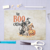 Halloween Scary Boo Dogs Crew Sinaasappel Pompoen Tissuepapier (Craft)