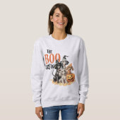 Halloween Scary Boo Dogs Crew Spooky Vrouwen Trui (Voorkant volledig)