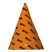 Halloween Scary Boo! Oogballen zwart oranje grappi Feesthoedjes (Rechts)