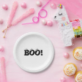 Halloween Scary Boo! Oogballen zwart wit Papieren Bordje (Feest)