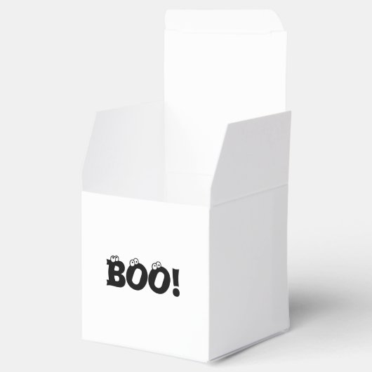 Halloween Scary Boo! Oogbollen zwarte witte tappen Bedankdoosjes (Geopend)