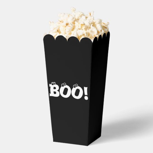 Halloween Scary Boo! Oogbollen zwarte witte tappen Bedankdoosjes (Popped)