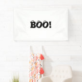 Halloween Scary Boo, zwarte witte decor Spandoek (Insitu)