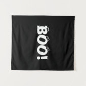 Halloween Scary Boo, zwarte witte decor Wandkleed (Voorkant (horizontaal))