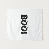 Halloween Scary Boo, zwarte witte decor Wandkleed (Voorkant (horizontaal))