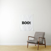 Halloween Scary Boo, zwarte witte decor Wandkleed (In situ)