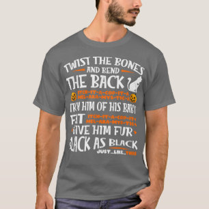  halloween Scary Cat Jackolantern T-shirt