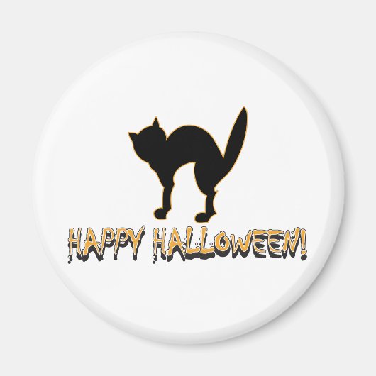 Halloween Scary Cat Magneet (Voorkant)