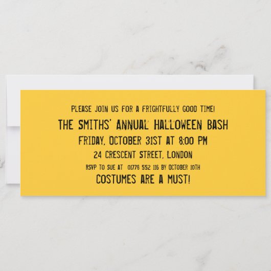 Halloween Scary Cat's Eyes Kaart (Achterkant)