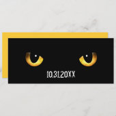 Halloween Scary Cat's Eyes Kaart (Voorkant / Achterkant)