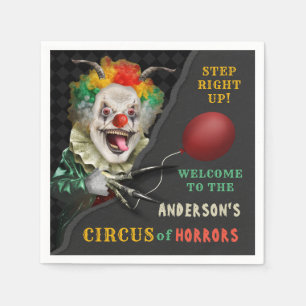 Halloween Scary Clown Adult Creepy Circus Party Servet