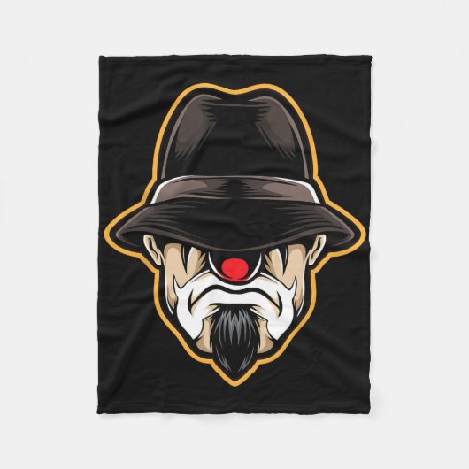 Halloween Scary Clown Cholo Gangster Fleece Deken (Voorkant)