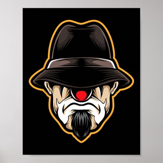 Halloween Scary Clown Cholo Gangster Poster (Voorkant)