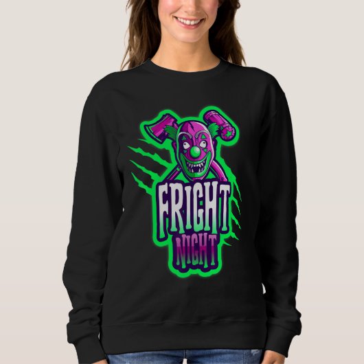 Halloween Scary Clown Fright Night 1 Trui (Voorkant)