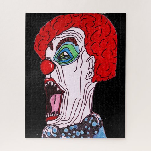 HALLOWEEN SCARY CLOWN jigzaag puzzel (Verticaal)