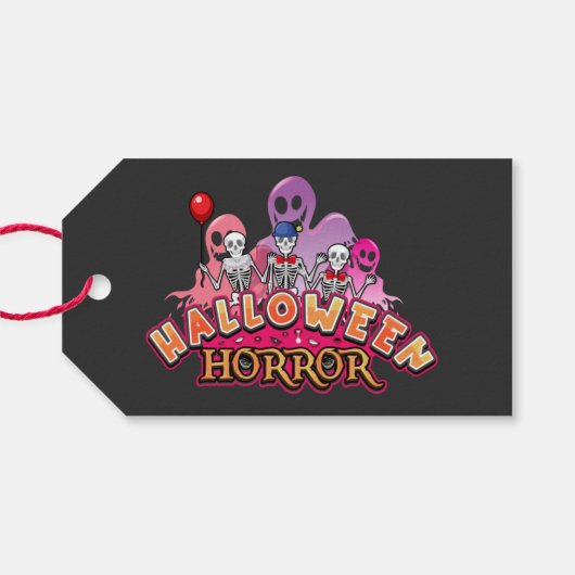 Halloween Scary Clowns Horror Cadeaulabel (Achterkant Horizontaal)