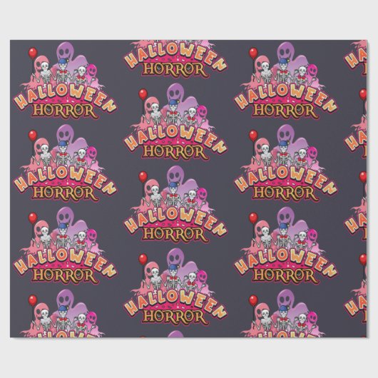 Halloween Scary Clowns Horror Cadeaupapier (Vlak)