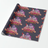 Halloween Scary Clowns Horror Cadeaupapier (Uitgerold)