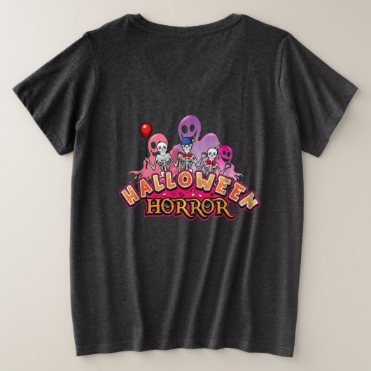 Halloween Scary Clowns Horror Grote Maat T-shirt (Design achterkant)