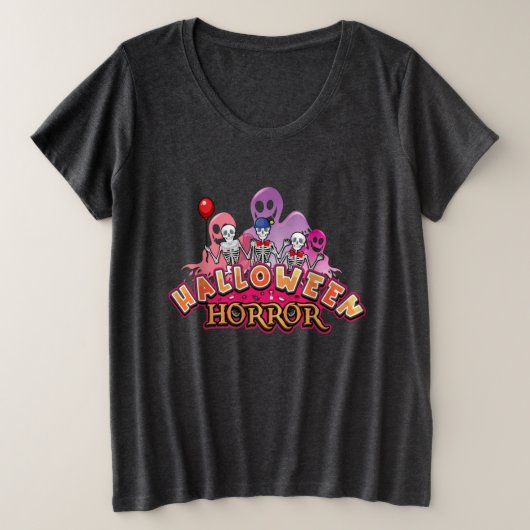 Halloween Scary Clowns Horror Grote Maat T-shirt (Design voorkant)