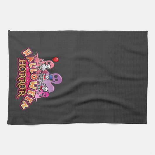 Halloween Scary Clowns Horror Kitchen Towel Theedoek (Horizontaal)