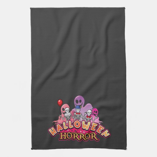 Halloween Scary Clowns Horror Kitchen Towel Theedoek (Verticaal)