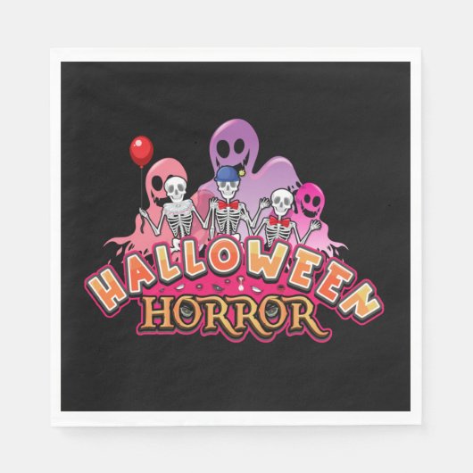 Halloween Scary Clowns Horror Napkins Servet (Voorkant)