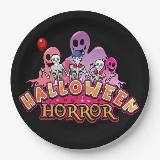Halloween Scary Clowns Horror Paper-Borden Papieren Bordje (Voorkant)