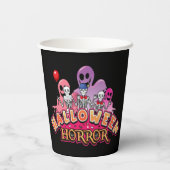 Halloween Scary Clowns Horror Paper Cups Papieren Bekers (Achterkant)