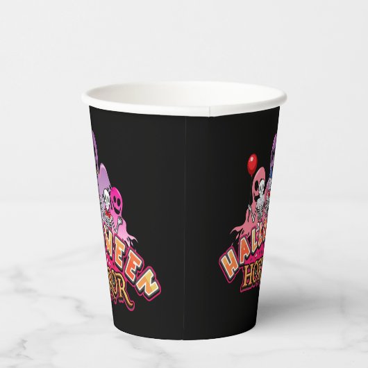 Halloween Scary Clowns Horror Paper Cups Papieren Bekers (Rechts)