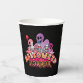 Halloween Scary Clowns Horror Paper Cups Papieren Bekers (Voorkant)
