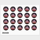 Halloween Scary Clowns Horror Ronde Sticker (Vel)