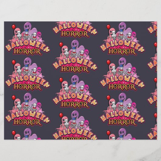 Halloween Scary Clowns Horror Scrapbook Flyer (Voorkant)