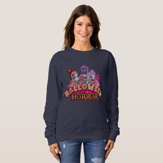 Halloween Scary Clowns Horror Sweatshirt (Voorkant volledig)