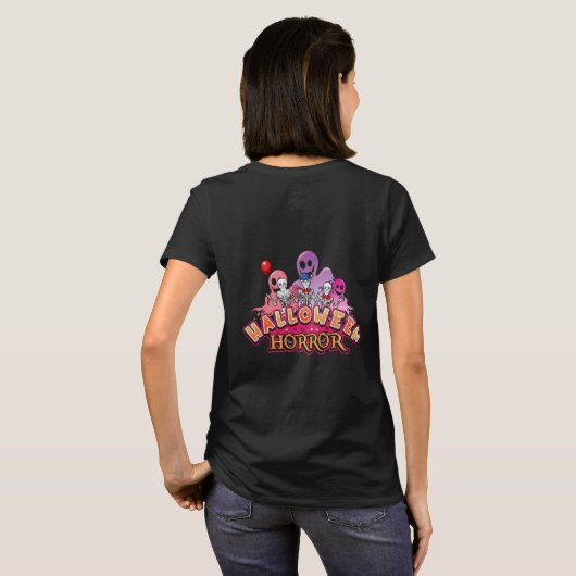 Halloween Scary Clowns Horror T-shirt (Achterkant volledig)