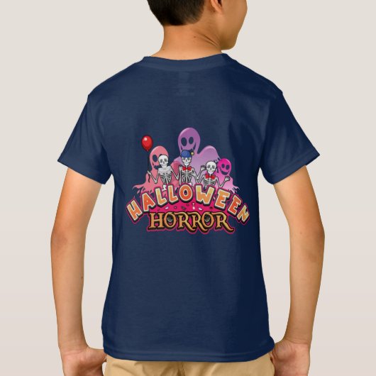 Halloween Scary Clowns Horror T-Shirt (Achterkant)