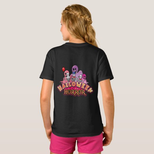 Halloween Scary Clowns Horror T-Shirt (Achterkant volledig)
