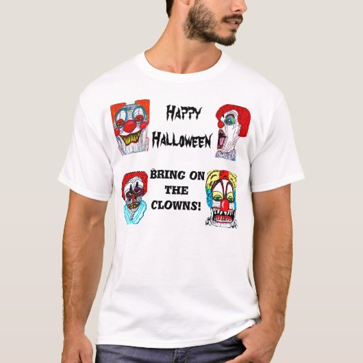 HALLOWEEN SCARY CLOWNS t-shirt (Voorkant)