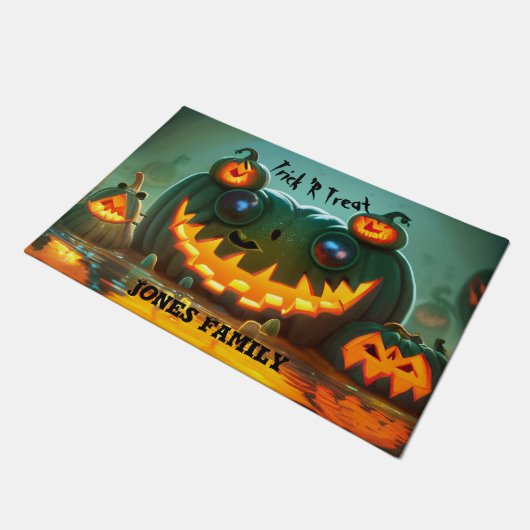 Halloween Scary Creature Pumpkin Deurmat (Schuin)