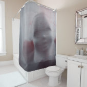 Halloween Scary Doll Silhouette Showgordijn Douchegordijn (In situ)