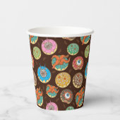 Halloween Scary Donut Pattern-kopjes Papieren Bekers (Achterkant)