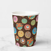Halloween Scary Donut Pattern-kopjes Papieren Bekers (Links)