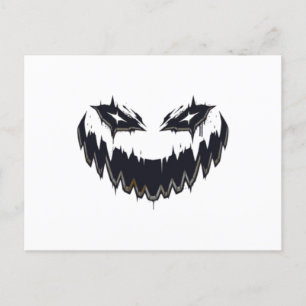 Halloween Scary Evil Pumpkin Funny Pumpkin Head Cl Briefkaart